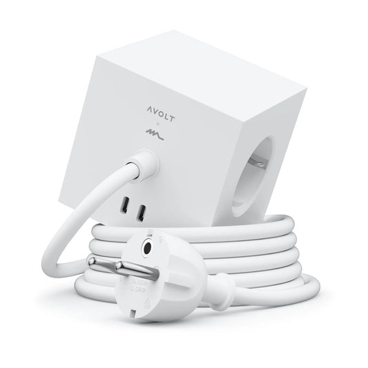 Avolt Square 1 Opal White USB-C - 1,8 m