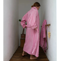 Bongusta Pamučni Kućni ogrtač - Baby Pink & Ski Patrol