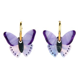 Coucou Suzette Earrings Purple Butterfly