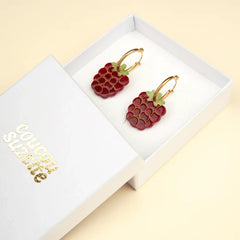 Coucou Suzette Naušnice Raspberry