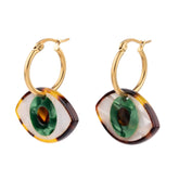 Coucou Suzette Earrings Green Eye