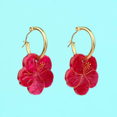 Coucou Suzette Naušnice Hibiscus