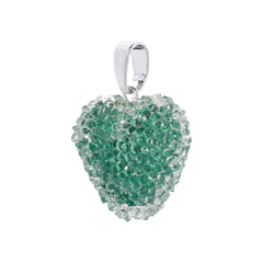 Crystal Haze Jelly Heart privjesak - Cactus srebrni