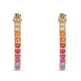 Crystal Haze Mini Hoop Earrings - Rainbow