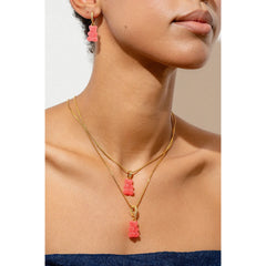 Crystal Haze Nostalgia bear Fizzy Pave privjesak - Cherry