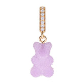 Crystal Haze Nostalgia bear Fizzy Pave pendant - Grape