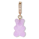 Crystal Haze Nostalgia bear Fizzy earring - Grape