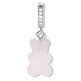 Crystal Haze Nostalgia bear Fizzy earring - Strawberry silver