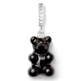 Crystal Haze Nostalgia bear earring - Black silver