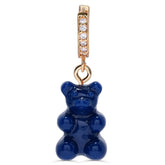 Crystal Haze Nostalgia bear earring - Sapphire