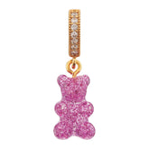 Crystal Haze Nostalgia bear Pave pendant - Magenta