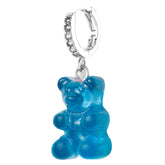 Crystal Haze Nostalgia bear earring - Azure silver