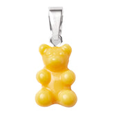 Crystal Haze Nostalgia bear pendant - NYC Taxi silver