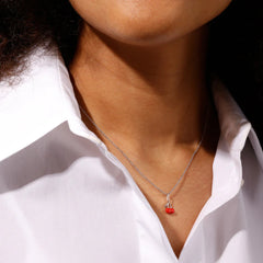 Design Letters Privjesak Cherry - srebrni