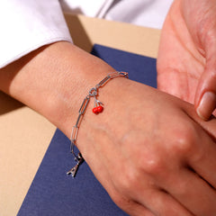 Design Letters Privjesak Cherry - srebrni