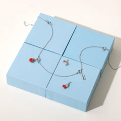 Design Letters Privjesak Lipstick - srebrni