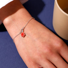 Design Letters Privjesak Rose - srebrni