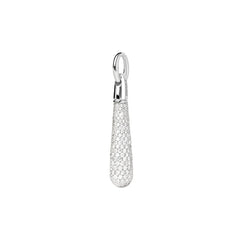 PDPAOLA Drop large pendant - Pave silver