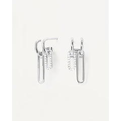 PDPAOLA Nexa naušnice - srebrne