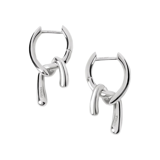 PDPAOLA Twist mini naušnice - srebrne