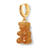 Crystal Haze Nostalgia bear earring - 24 k
