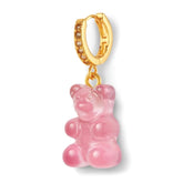 Crystal Haze Nostalgia bear earring - Bubblegum pink