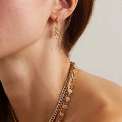 Crystal Haze Nostalgia bear naušnica - Gold