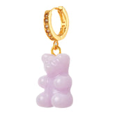 Crystal Haze Nostalgia bear earring - Lavender