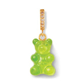 Crystal Haze Nostalgia bear earring - Lime