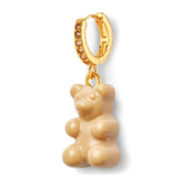 Crystal Haze Nostalgia bear earring - Salt caramel