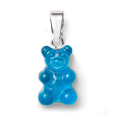 Crystal Haze Nostalgia bear pendant - Azure silver
