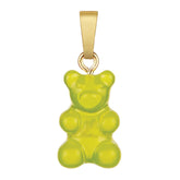 Crystal Haze Nostalgia bear pendant - Lime
