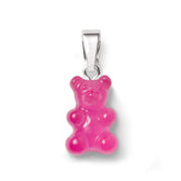 Crystal Haze Nostalgia bear pendant - Lollipop silver