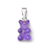Crystal Haze Nostalgia bear pendant - Plum silver