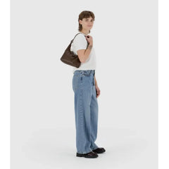 Baggu Mini Recycled Leather Bag - Brown