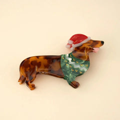 Coucou Suzette Chilly Dachshund Hair Clip