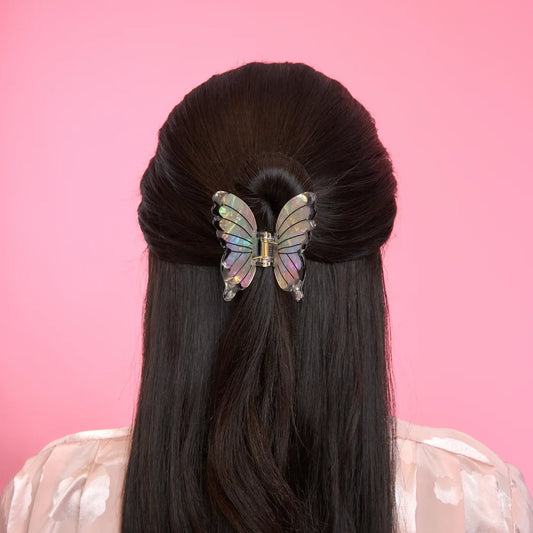 Coucou Suzette Hair Clip White Butterfly 
