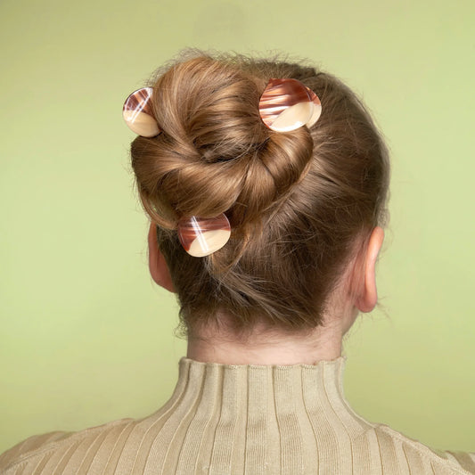 Coucou Suzette Mini kopča za kosu Chestnut