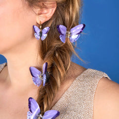 Coucou Suzette Mini Hair Clip Purple Butterfly
