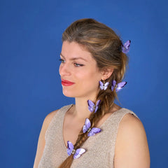Coucou Suzette Mini Hair Clip Purple Butterfly