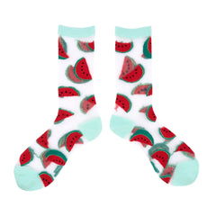Coucou Suzette Sheer Socks Watermelon