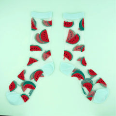 Coucou Suzette Sheer Socks Watermelon