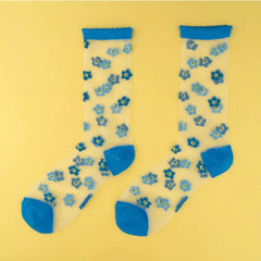 Coucou Suzette Prozirne čarape Forget Me Not