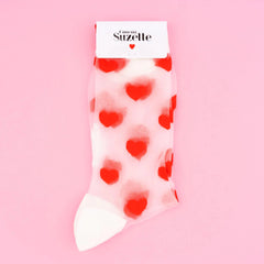 Coucou Suzette Prozirne čarape Heart