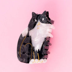 Coucou Suzette Hair clip Black &amp; White cat
