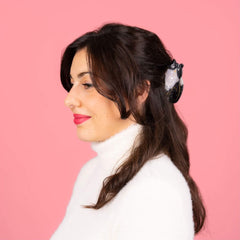 Coucou Suzette Hair clip Black &amp; White cat