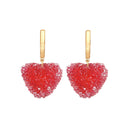Crystal Haze Jelly Heart Naušnice 2 kom - Rouge