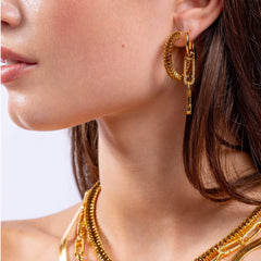 Crystal Haze Locked earring - Double