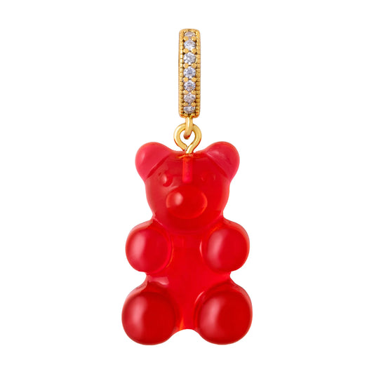 Crystal Haze Nostalgia bear Mega privjesak - Jelly Red