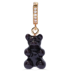 Crystal Haze Nostalgia bear earring - Licorice